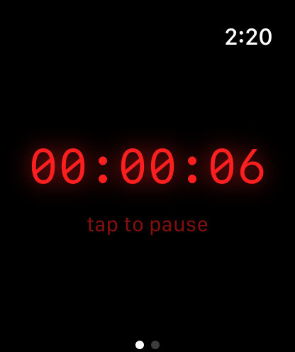 CLOCK running on Apple Watch