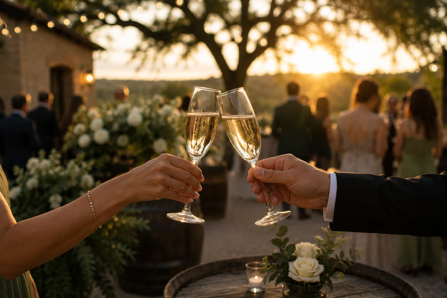 Wedding toast with sound coverage in every seat