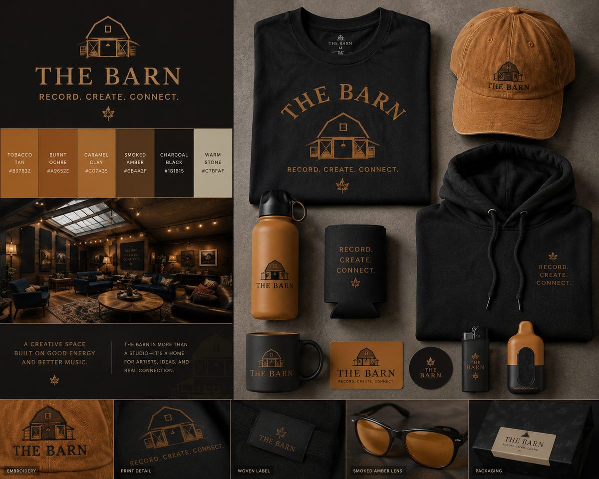 The Barn brand kit board