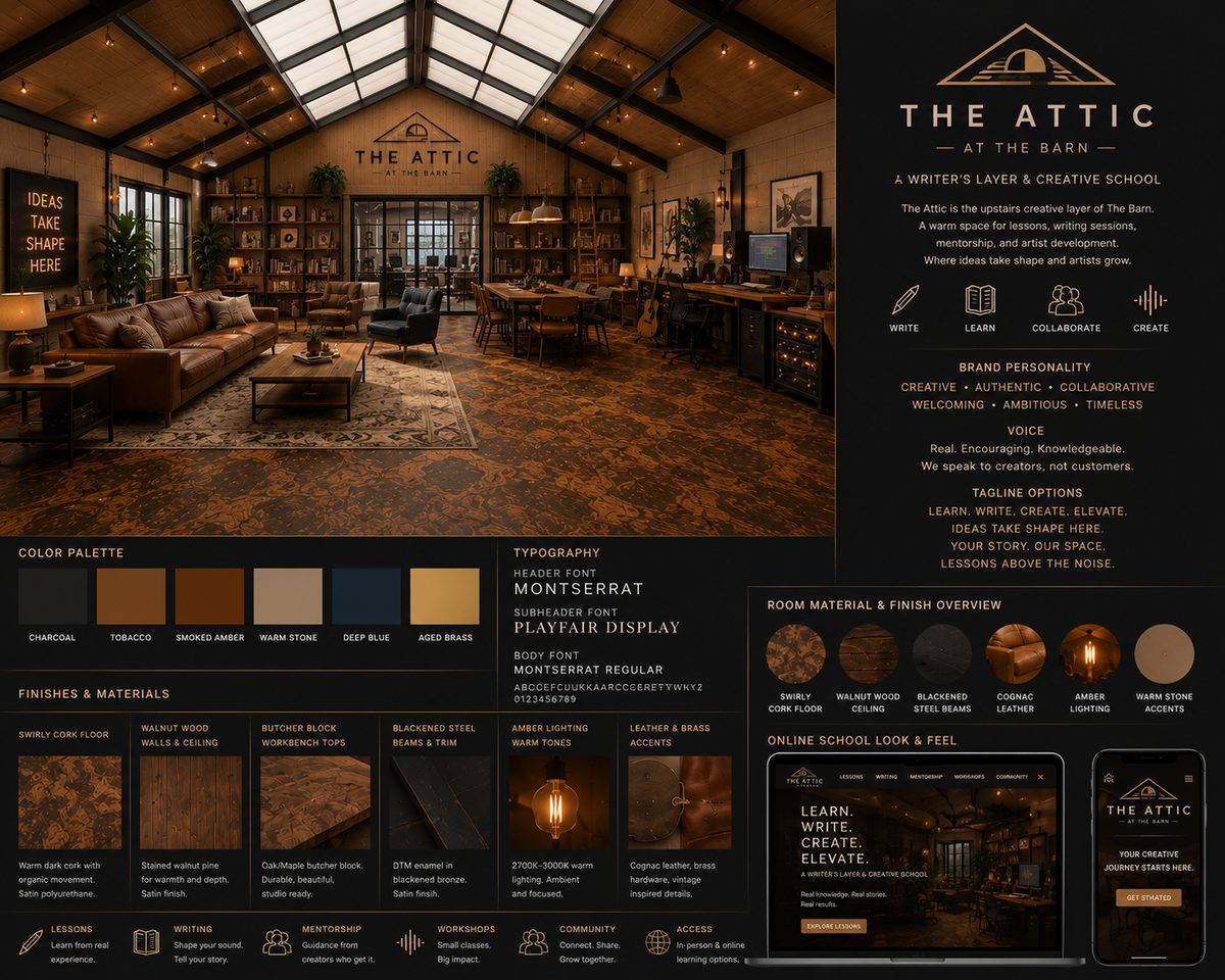 The Attic design direction board